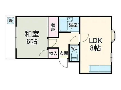 千代田マンション(1LDK/3階)の間取り写真