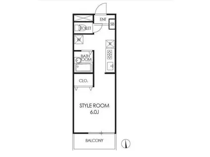 MYO・西八王子(ワンルーム/2階)の間取り写真