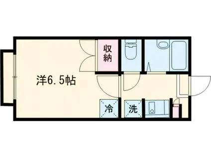 BE GLAD(1K/1階)の間取り写真