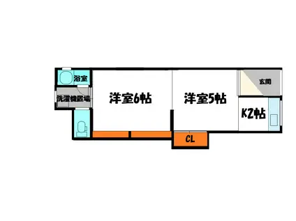 菊水通2丁目平屋テラス(2K)の間取り写真
