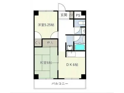 トーカド宮崎台(2LDK/7階)の間取り写真