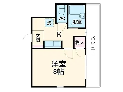 コンフォート姫里(1K/4階)の間取り写真