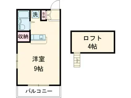 コーポ友野(ワンルーム/1階)の間取り写真