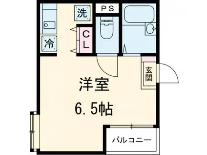 カサレア町田(1K/3階)の間取り写真