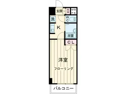 クレアシオン南大塚(1K/4階)の間取り写真