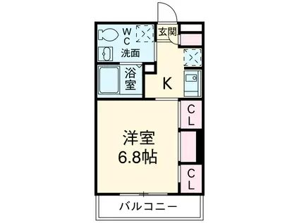 リブリ・エスポワール(1K/1階)の間取り写真