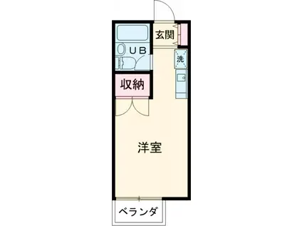アドバンス(ワンルーム/1階)の間取り写真
