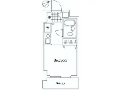 シティハイツ新大塚(ワンルーム/6階)の間取り写真