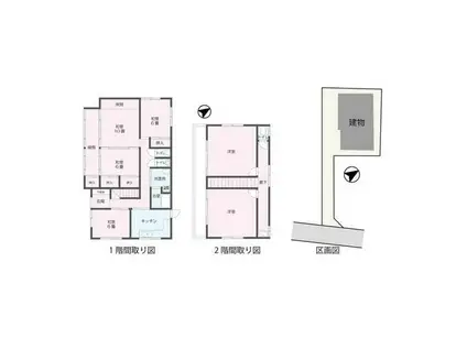 小田急電鉄小田原線 渋沢駅 徒歩21分 2階建 築44年(6DK)の間取り写真