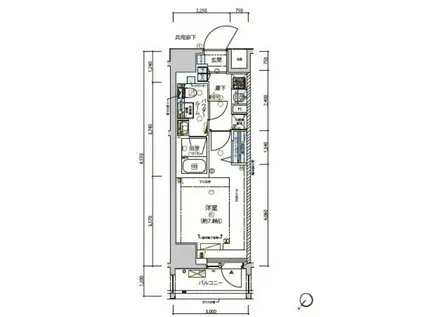 メインステージ王子神谷(1K/7階)の間取り写真
