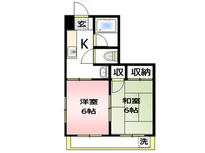 レジデンスマツモト(2K/3階)の間取り写真