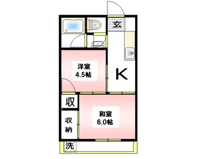 レジデンスマツモト(2K/3階)の間取り写真