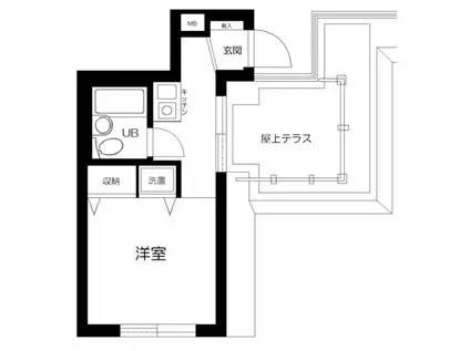 マートルコート豪徳寺(ワンルーム/5階)の間取り写真