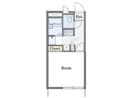 レオパレスJUNA鵠沼(1K/1階)の間取り写真