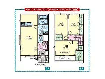 SOLEIL TERRACEA(3LDK/1階)の間取り写真