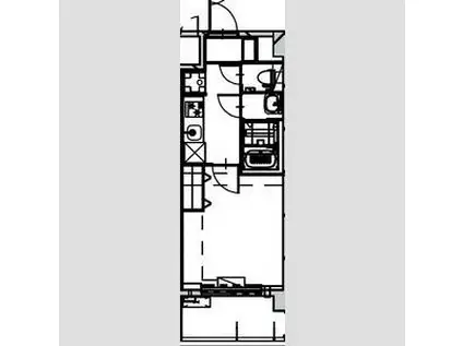 ALIVIS SHIMO-SHINJO SOL TERRACE(1K/3階)の間取り写真