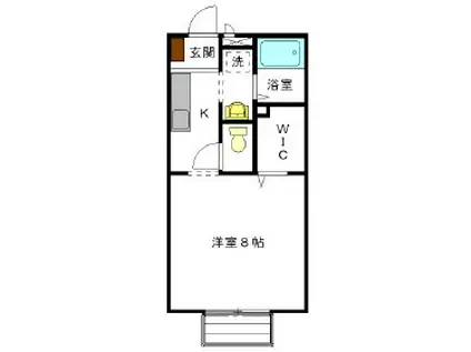 プリマヴェーラ(1K/1階)の間取り写真