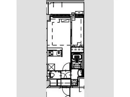 ALIVIS SHIMO-SHINJO SOL TERRACE(1LDK/3階)の間取り写真