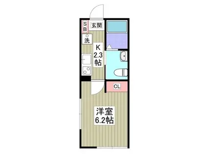 ふじみ野市 アパート(1K/3階)の間取り写真