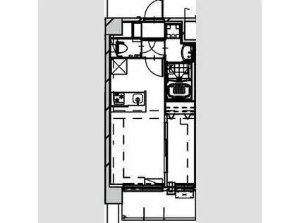 ALIVIS SHIMO-SHINJO SOL TERRACE(1LDK/4階)の間取り写真
