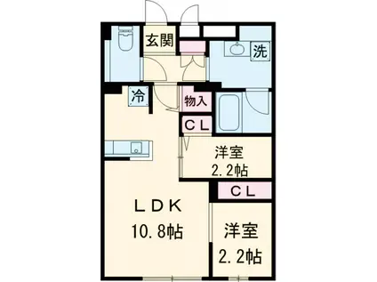 ALATO EKODA(1LDK/1階)の間取り写真