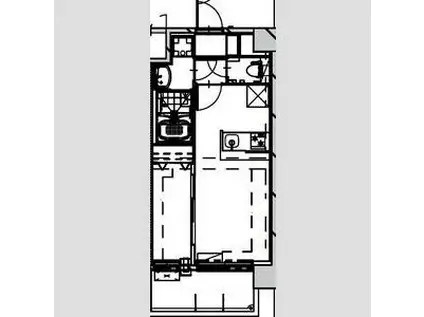ALIVIS SHIMO-SHINJO SOL TERRACE(1LDK/4階)の間取り写真