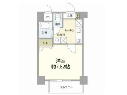 エマイユ(1K/2階)の間取り写真