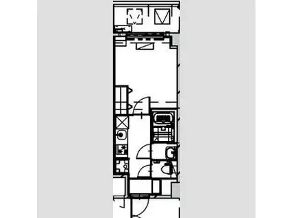 ALIVIS SHIMO-SHINJO SOL TERRACE(1K/6階)の間取り写真