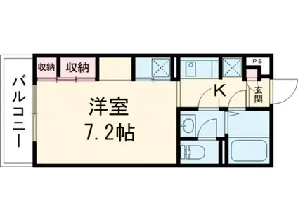 リブリ・サンガ(1K/2階)の間取り写真