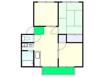 サンヴィレッジB棟(3DK/2階)の間取り写真