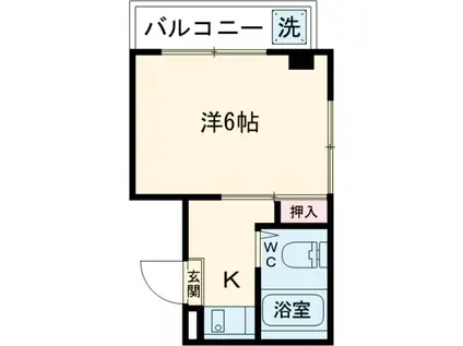 メゾン・ド・遥(1K/1階)の間取り写真