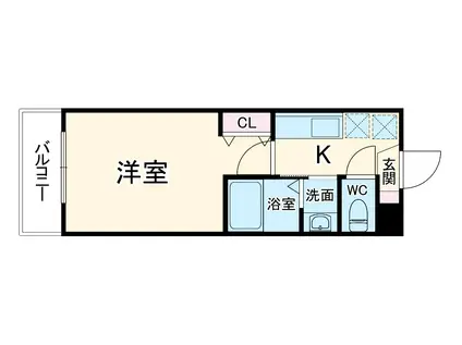 BASE上新庄(1K/3階)の間取り写真