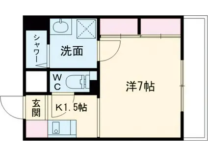 富士見ハイム(1K/3階)の間取り写真