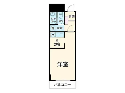 クレール本郷台(1K/3階)の間取り写真
