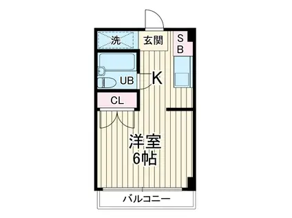 ステップイン88(ワンルーム/3階)の間取り写真