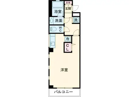 グリーンアベニュー関町(ワンルーム/2階)の間取り写真