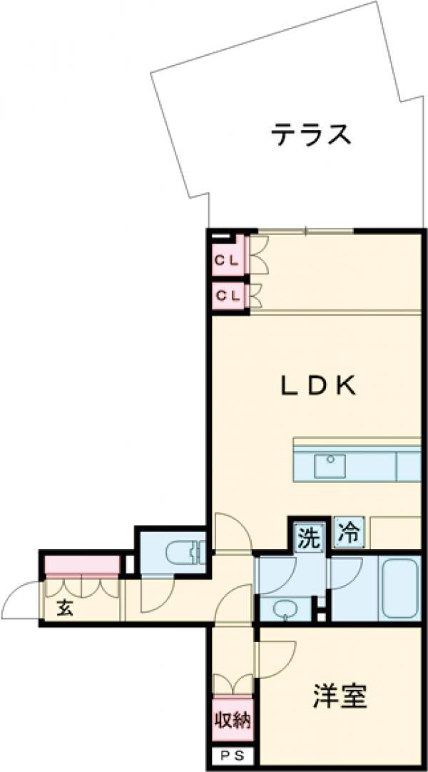ACP RESIDENCE 新江古田(1SLDK/-1階)の間取り写真