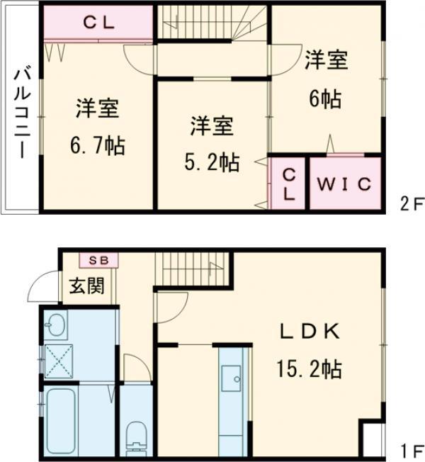 ヴェルデ広沢(3LDK)の間取り写真