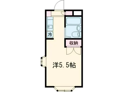 アーバンハイム(ワンルーム/2階)の間取り写真