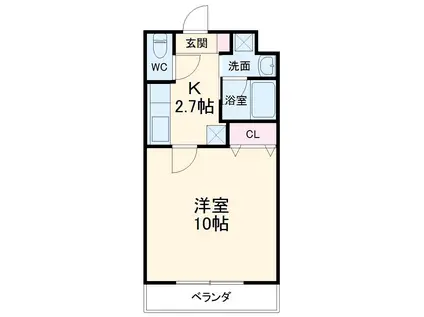 小田急電鉄小田原線 小田急相模原駅 徒歩17分 4階建 築15年(1K/1階)の間取り写真