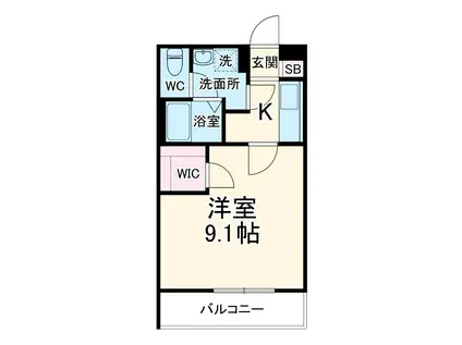 BEAM RIVER川崎(1K/1階)の間取り写真