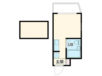 パンシオン中央林間(ワンルーム/1階)の間取り写真