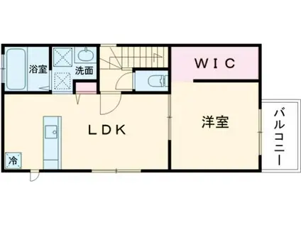フォレストメゾン恭和Ⅰ(1LDK/2階)の間取り写真