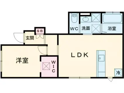 フォレストメゾン恭和Ⅱ(1LDK/2階)の間取り写真