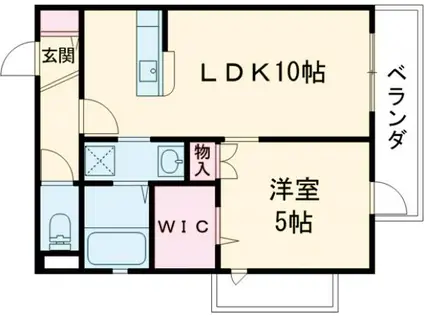 ルミネ上桂(1LDK/2階)の間取り写真