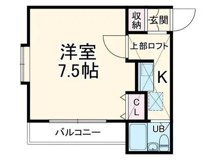 ローズアパートR45番館(1K/2階)の間取り写真