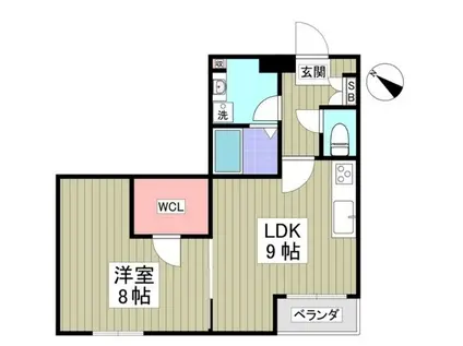  ユニバーサルシティ(1LDK/3階)の間取り写真
