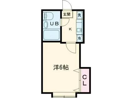 アーバンハイム成城2(1K/2階)の間取り写真