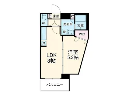 COURT BLANCHE(1LDK/4階)の間取り写真