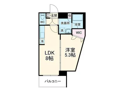 COURT BLANCHE(1LDK/5階)の間取り写真